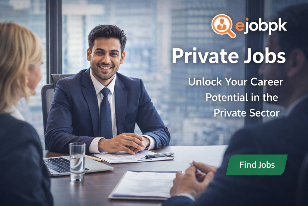 ejobpk job search website landing page banner showing professionals and career opportunities in Pakistan