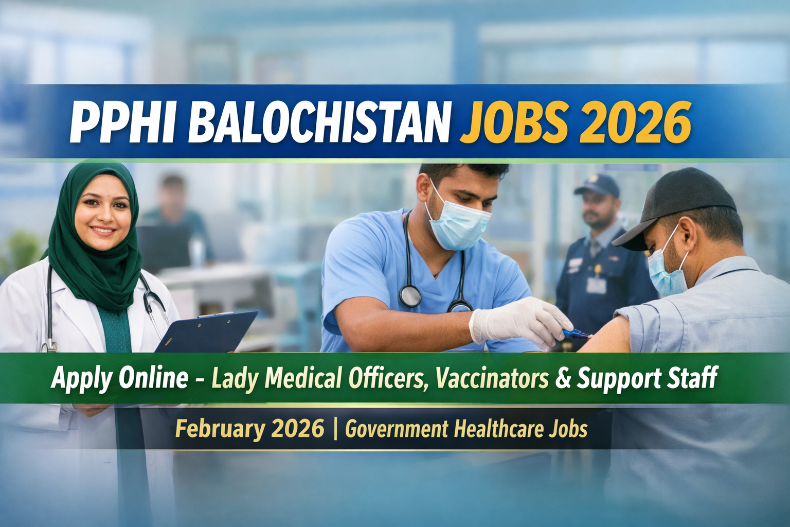PPHI Balochistan Jobs 2026 – Apply Online for Lady Medical Officers, Vaccinators, Watchmen, and other support staff positions in government healthcare