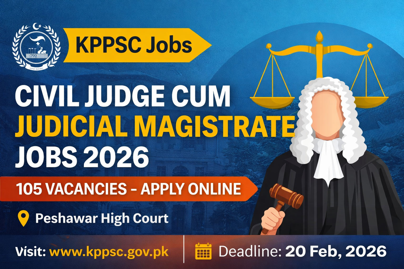 “KPPSC Civil Judge cum Judicial Magistrate Jobs 2026 – 105 Vacancies Apply Online”